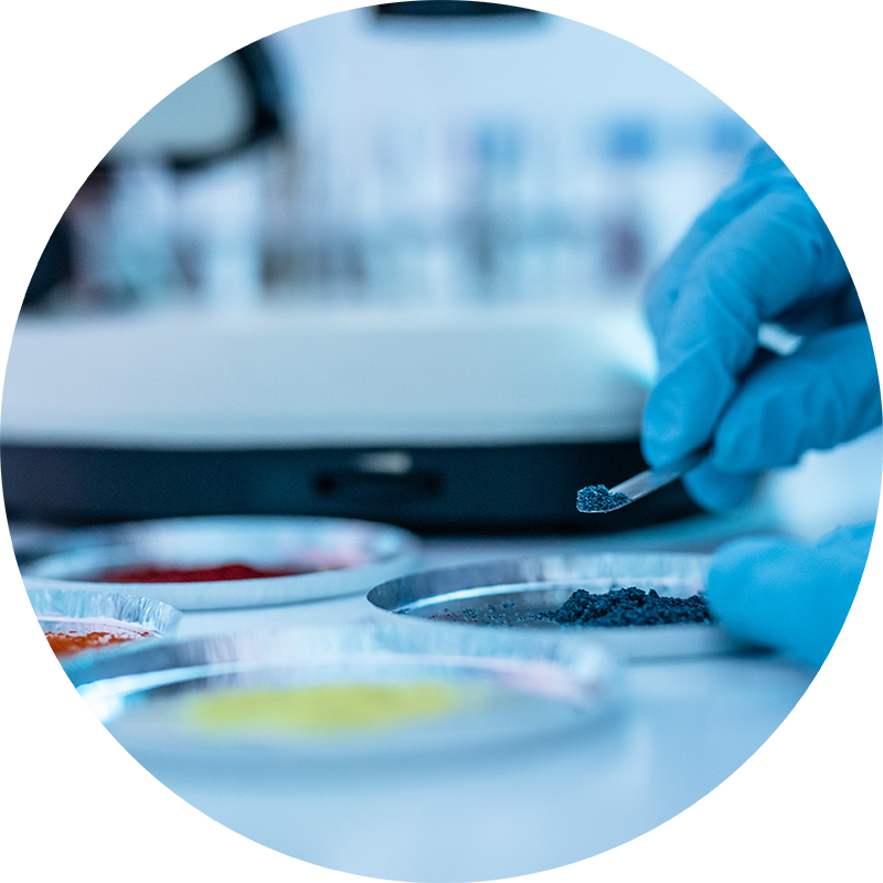 scientist testing various ingredients
