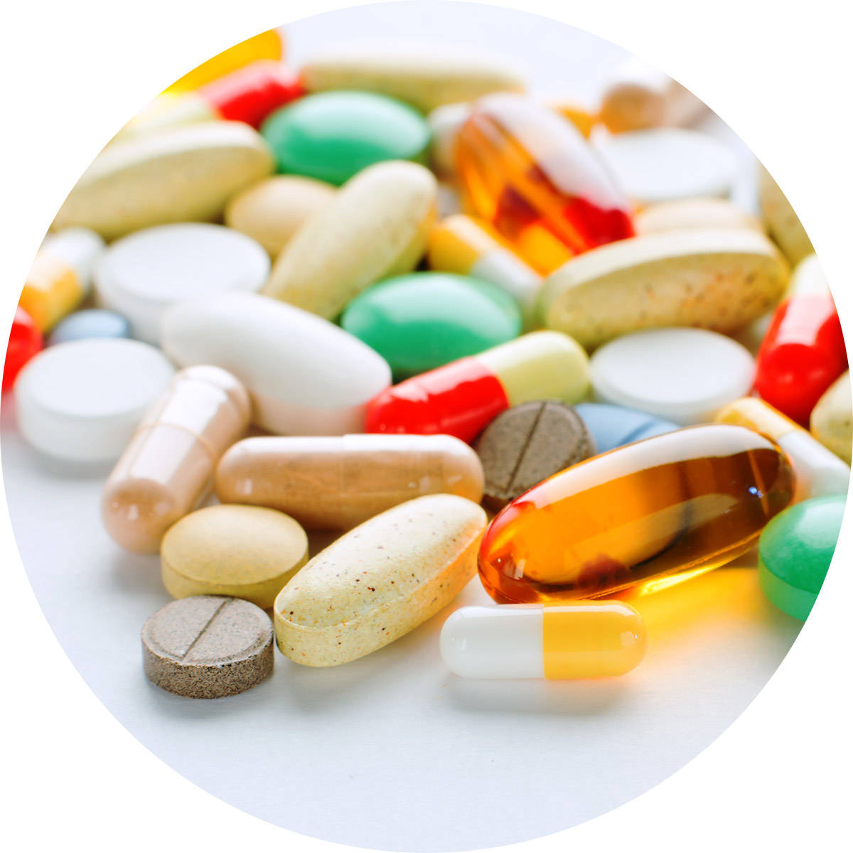 An assortment of multivitams